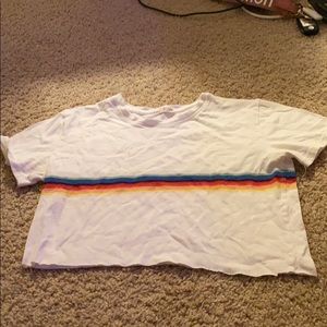 Striped Cropped T